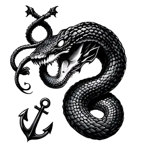 Diabolic Snake With Anchor