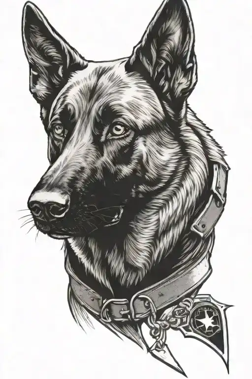 Belgium Malinois Police Dog