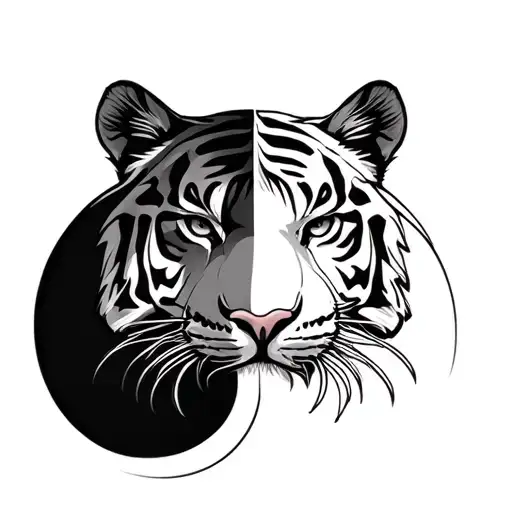 Tiger With Yin Yang