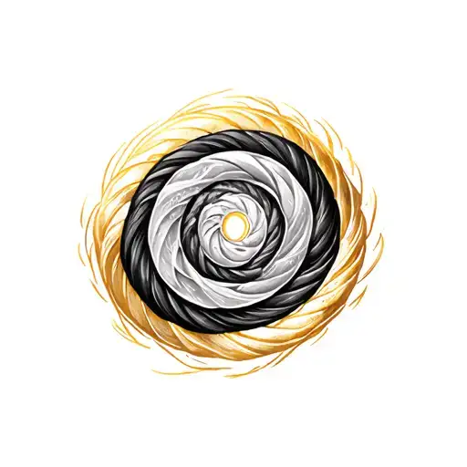 Golden Spiral With Aries Zodiac Sign