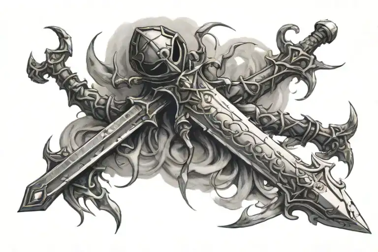 Only A Sword For Forearm But There Is Tiny Tiny Spider Refrences Only A Cool Sword