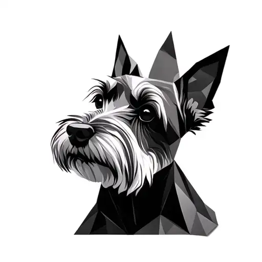 Origami Scottish Terrier Dog