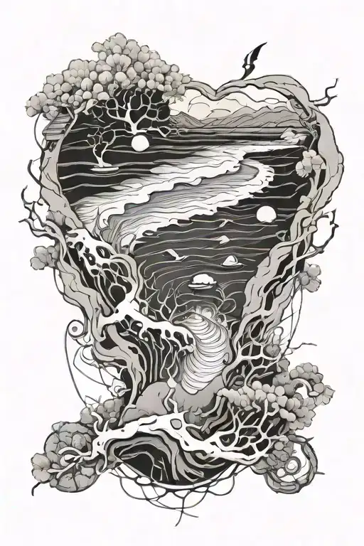 Beach And Addiction Kintsugi Tattoo Idea