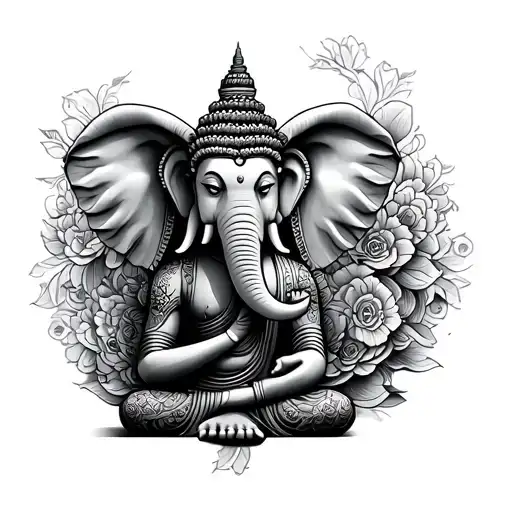 Buddha Represented In A Thai Elephant