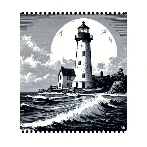 Lighthouse Postage Stamp