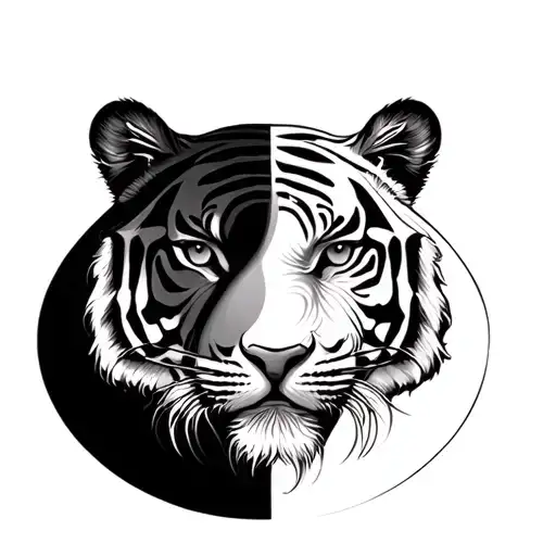 Tiger With Yin Yang