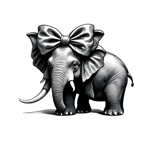 Elephant With Bow Their Heads