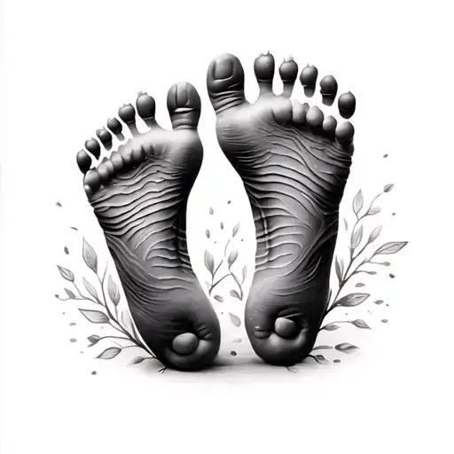 Baby Footprints In Memory