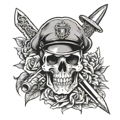 Police Skull Dagger
