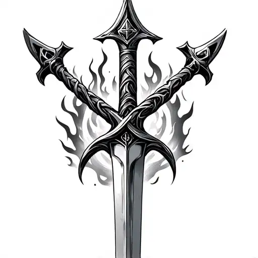 Jesus Christ Iron Sword Intertwined Forged In Fire Coming