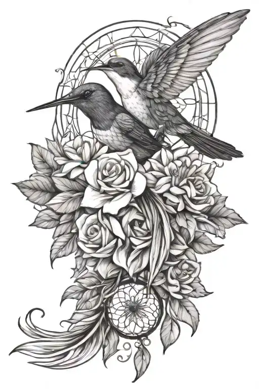 Gardenia Dream Catcher Hummingbird