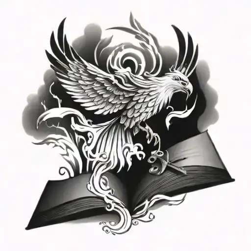 Freedom And Book And Brid White Fire