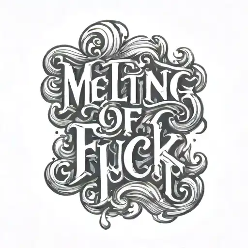 Melting Fuck Off Lettering
