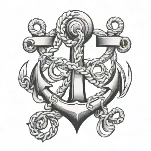 Anchor With C & L Initials Intertwined