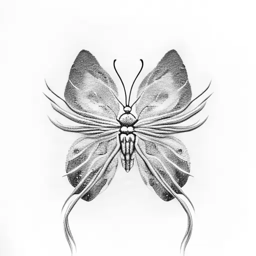 Half Melting Butterfly And Other Half Spider