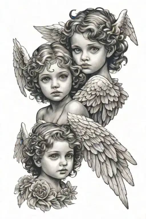 7 And 5 Year Old Angel Faces White Eyes