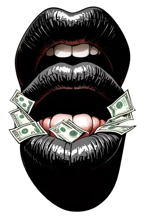 Style Chicano Lips And Money