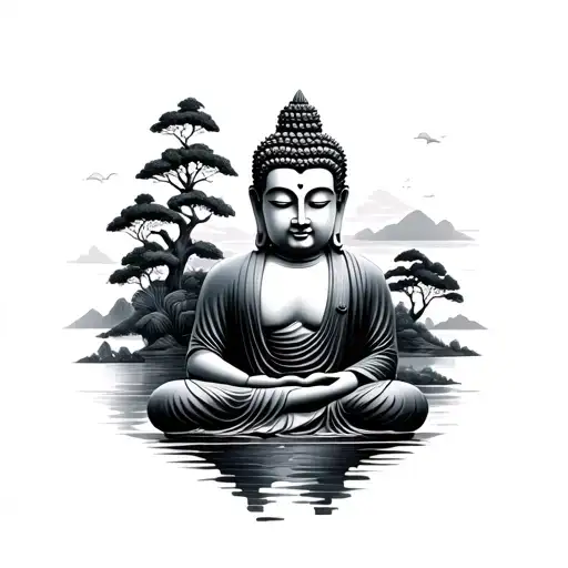 Buddha With Landscape
