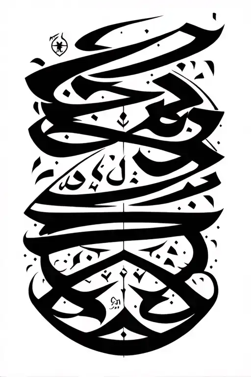 Arabic Minimalist Tattoo Design