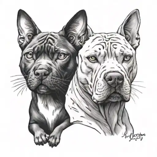 Cat And Pit Bull