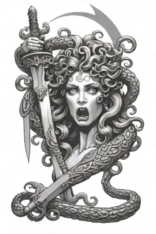 Medusa With Sword