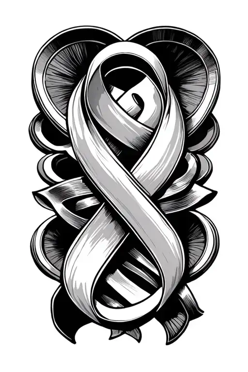 Infinite Symbol And Plates Sclerosis Ribbon