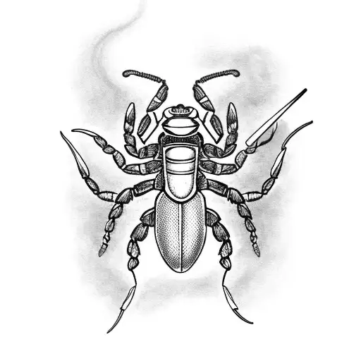 Design A Scorpion With A Tennis-themed Background