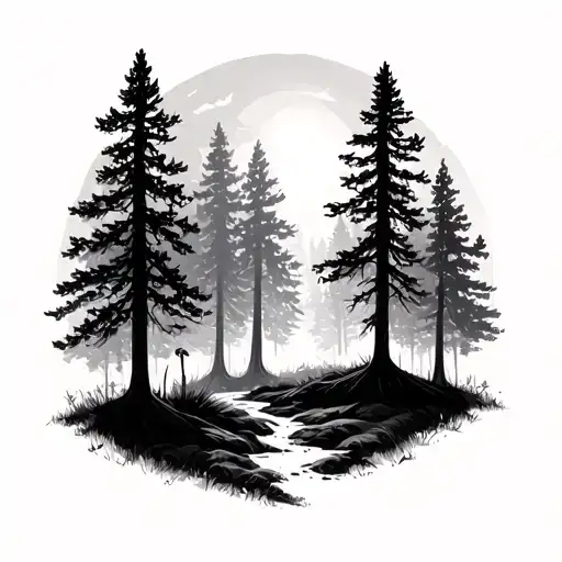 Forest With Sunlight