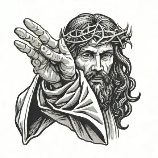 Jesus Holding Out His Hand