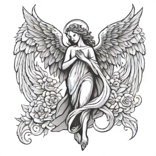 Light Holy Angel Fire Minimal Small