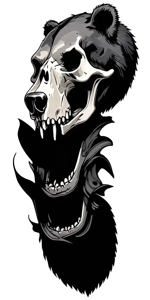 Bear Skull Wearing