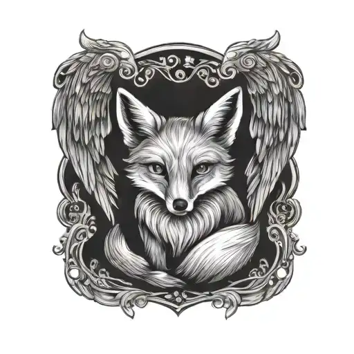Small Fox With Angel Wings