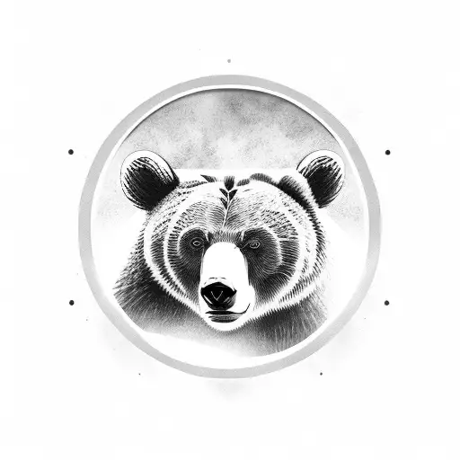 Bear Warrior Protecting Cubs