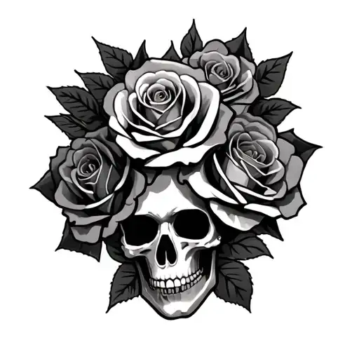Skull Roses Arm Sleeve