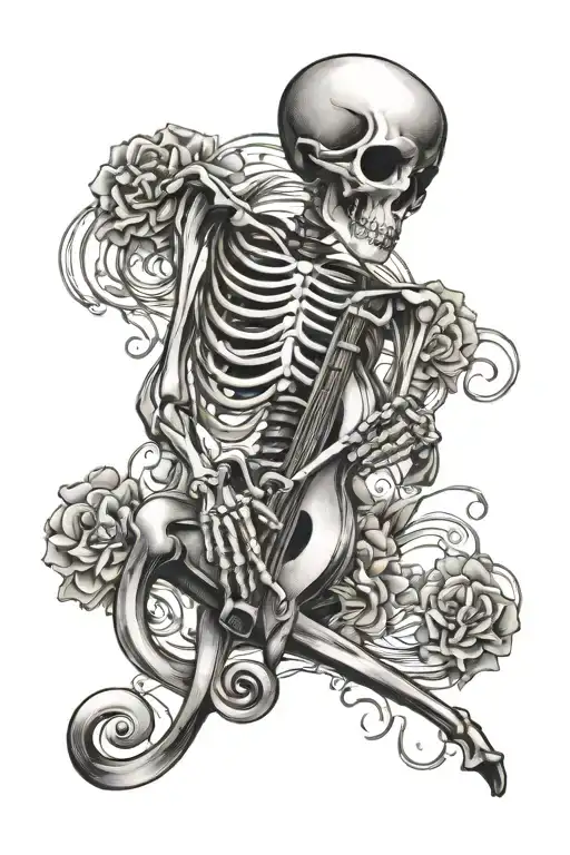Skeleton Music Note