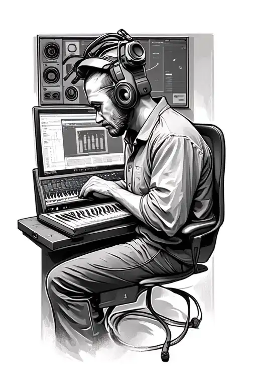 Sound Engineer Working