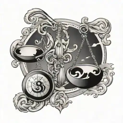 Balance Scales And Yin Yang Symbol Incorporated