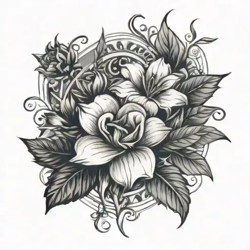 Birthday Date With A Flower And Background