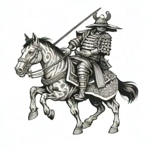 Samurai With 999 Tattooed On Their Face