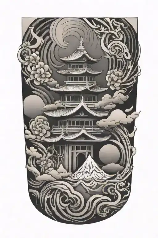 Japanese Geometrical Forearm Sleeve