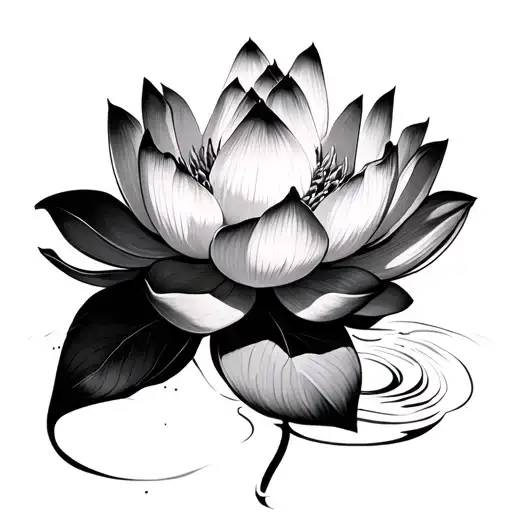Lotus Flower Coming Out Of