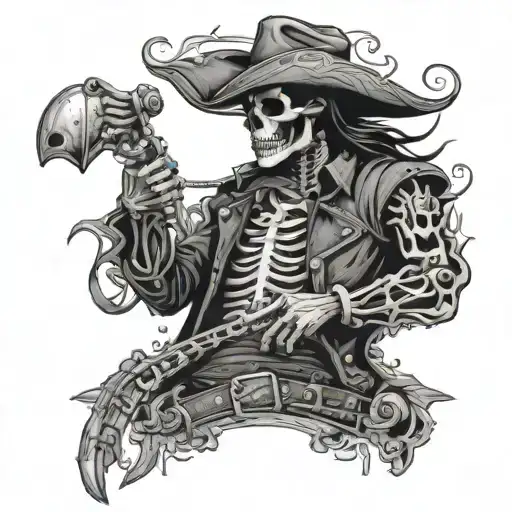 Half Human Half Skeleton Vaquero