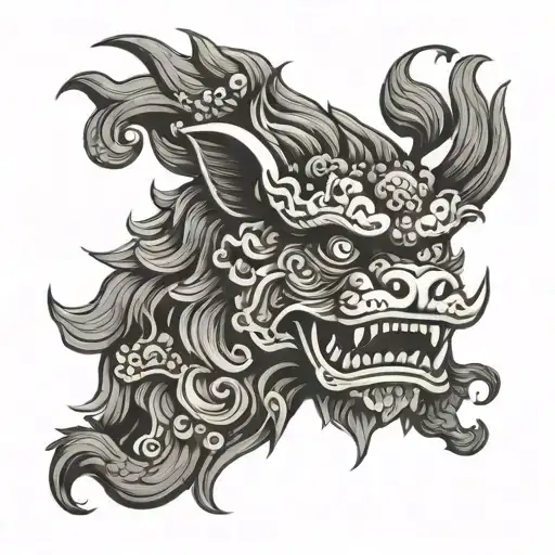 Foo Dog Face Front Profile