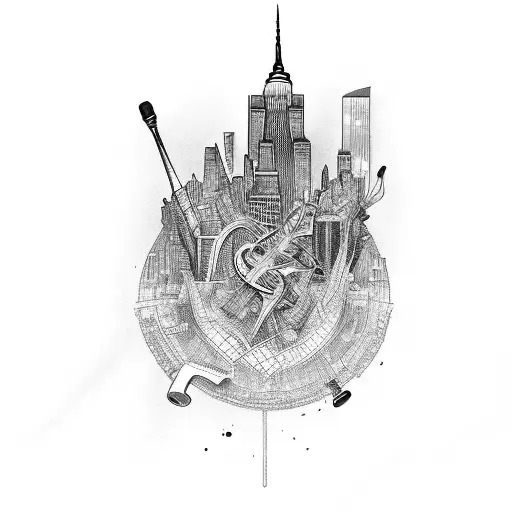 New York City And Music Inspired Sleeve