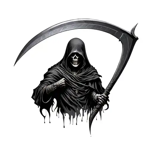 Grim Reaper Full Body Cutting Skin With Scythe