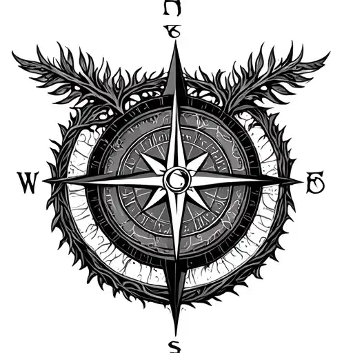 Tree Of Life Connect To A Compass