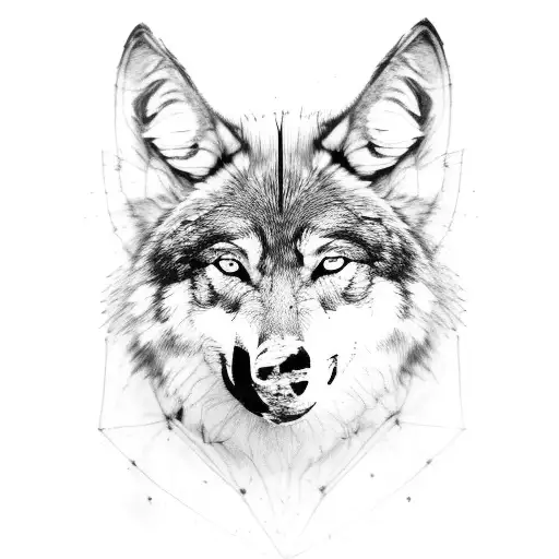 Man In Wolf Pelt With Scar On Face