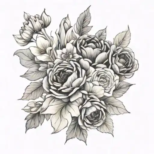 September October November December Birth Flower Bouquet