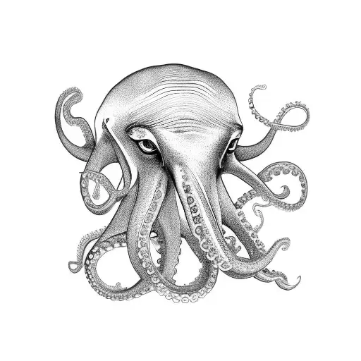 Whale Eating An Octopus