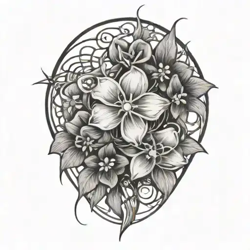 Forget Me Knot Flower With Cobwebs